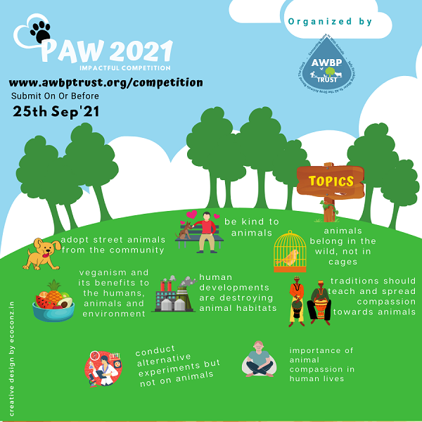 AWBP Trust is organizing an online competition to promote animal welfare and rights!