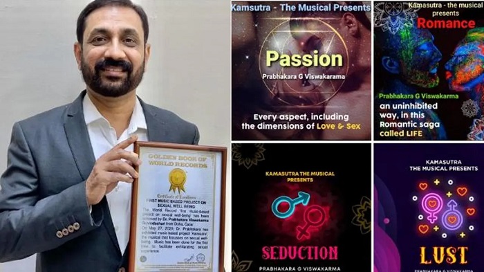 Dr. Prabhakara’s “KAMASUTRA THE MUSICAL “gets certification from “The Gloden Book of World Records